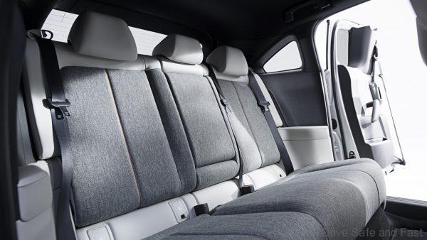 Mazda MX-30 electric SUV rear seat