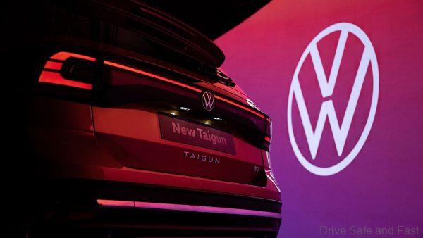 Volkswagen Taigun teaser from rear