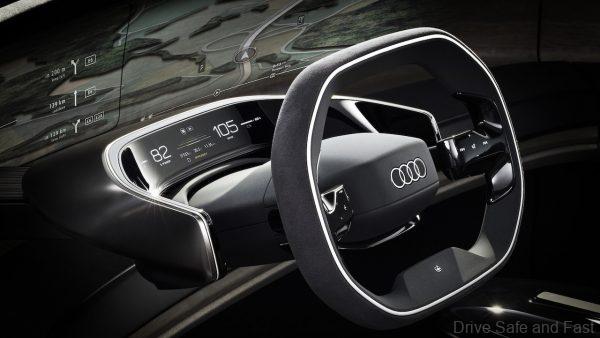 Interior steering Audi grandsphere concept