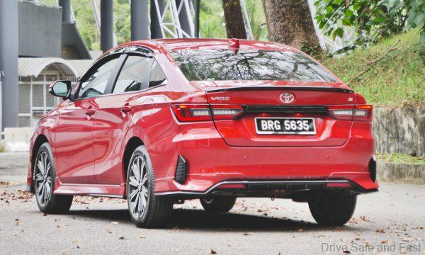toyota vios from the rear