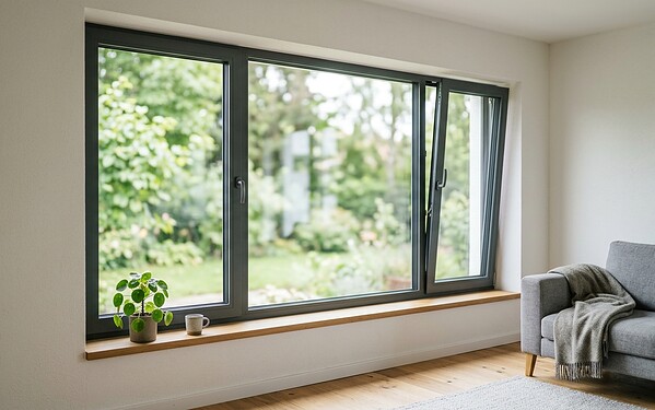 Aluminium windows with double glazing installed in a Dubai apartment