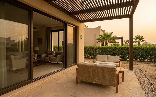 Large sliding door span in a villa in Mohammed Bin Zayed City, Abu Dhabi