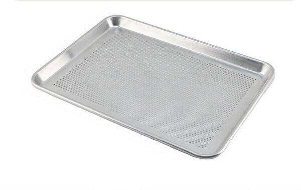 Baking Tray, Aluminum, with Holes for Airflow, 660x460x27 mm, ~26x18x1 in