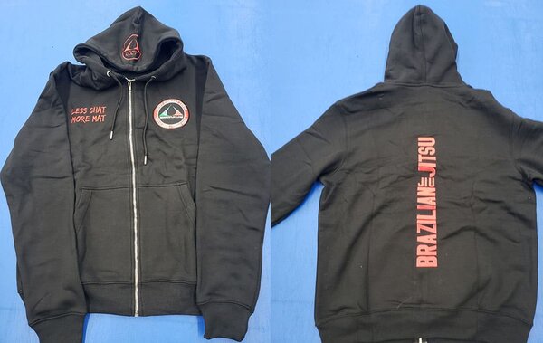 Midsouth LCCT Black and Red Zip up Hoodie front and back