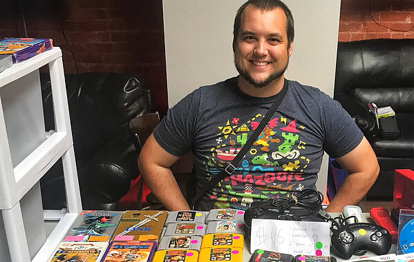 Jake on a Quest booth October 2019 Game Swap 8Bit/Digi