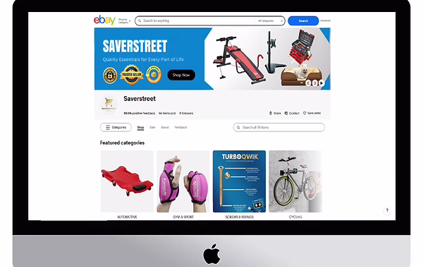 eBay listing template background design by RS WebLabs