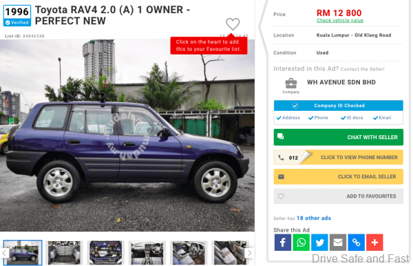 1996 Model Toyota RAV4 for sale