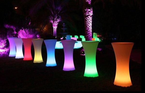 LED Cocktail Table rental for events in Los Angeles, Orange County, and nationwide