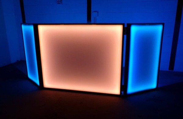 DJ Booth ( Brandable ) rental for events in Los Angeles, Orange County, and nationwide