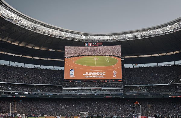 Jumbotron screen in sports stadiums