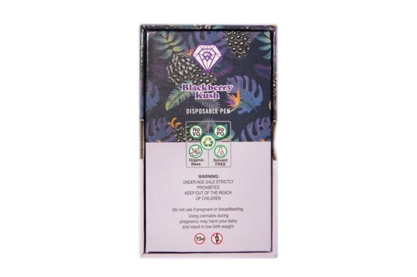 * New Hardware * Diamond Concentrates 3 Gram Disposable (Distillate) – Blackberry Kush (Indica) (3 Gram) - Image 2
