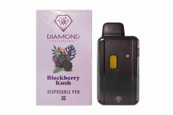 This is an image of Blackberry Kush Indica Diamond Concentrates 3g Vape