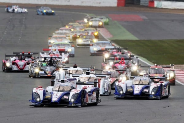 Alexander Wurz (AUT) / Nicolas Lapierre (FRA) Toyota Racing, Toyota TS030, Hybrid leads at the start of the race.FIA World Endurance Championship, Round 1, Sunday 14 April 2013. Silverstone, England.