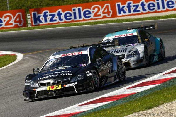 Motorsports: DTM race Spielberg, Red Bull Ring,  #8 Christian Vietoris (GER, HWA AG, Mercedes-AMG C63 DTM) #12 Daniel Juncadella (ESP, Muecke Motorsport, Mercedes-AMG C63 DTM) *** Local Caption *** www.hochzwei.net