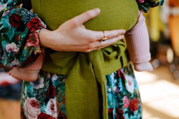 KAVKA handy - lime linen | nosidło hybrydowe, regulowane