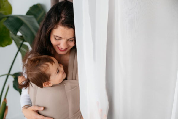 KAVKA nest - beige cotton | nosidło regulowane