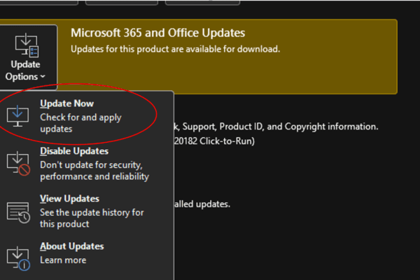 Update MS Office -aspyn