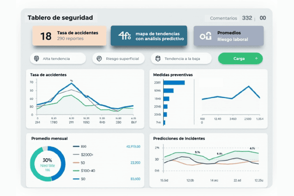 Dashboard indicadores SST Analítica predictiva