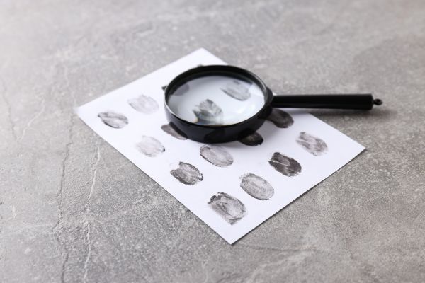 Magnifying Glass With Fingerprints On A Light Background - Auster Inteligência Contábil