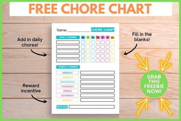 free chore chart printable