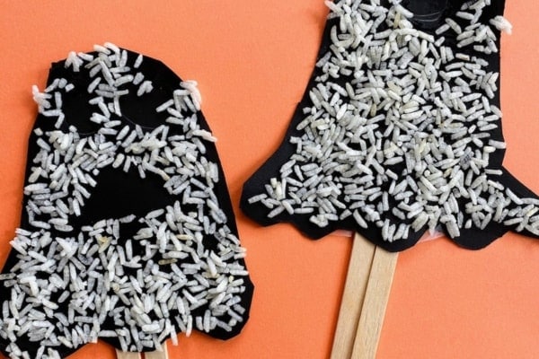 rice painted paper ghost