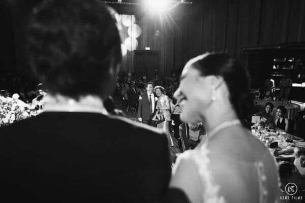 Wedding Reception Black and white