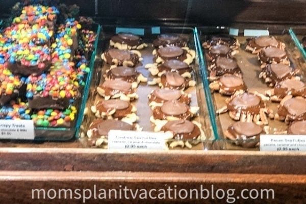 chocolate treats in a store case