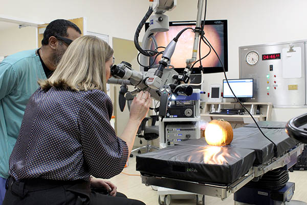 testing the laser machine