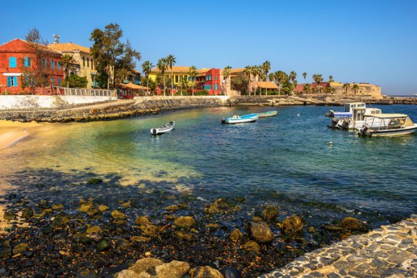 Historic city on the Goree island near Dakar, Senegal, Africa. Goree Island is a UNESCO World Heritage Site known for its historical significance as a center of the transatlantic slave trade.