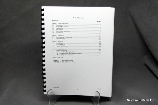 L3 DC4M2-D5 C-Band Down Converter Users Manual - Image 2