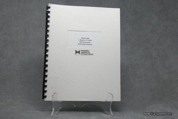 Satellite Systems Corporation 4500 Model Downconverter Manual - Image 2