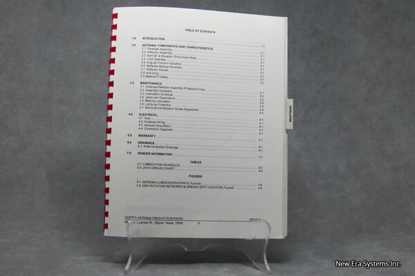 Vertex Model 4.8 Meter Earth Station Antenna Operation and Maintenance Manual - Image 2