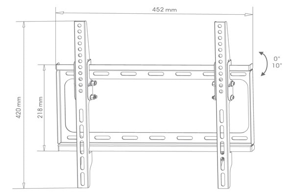 Стойка за телевизор LCD/LED TV Xmart 2660MT - Фиксирана, черна - 1