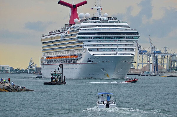 Carnival cruise ship docked at Port Canaveral