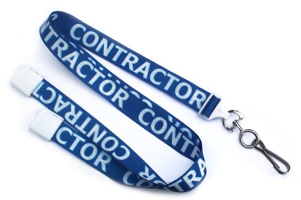 5/8'' Flat UltraWeave ''Contractor'' Lanyard w/ Safety Breakaway & Swivel Hook