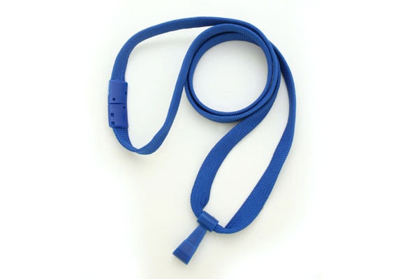 3/8 Royal Blue Breakaway Lanyard with Wide Plastic Hook - 100 per pack