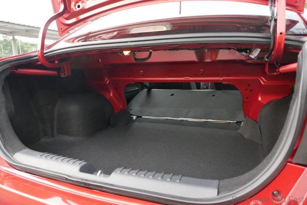 proton saga boot space with rear seats folded down
