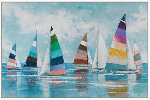 Sailing In Color - Canvas Gallery White