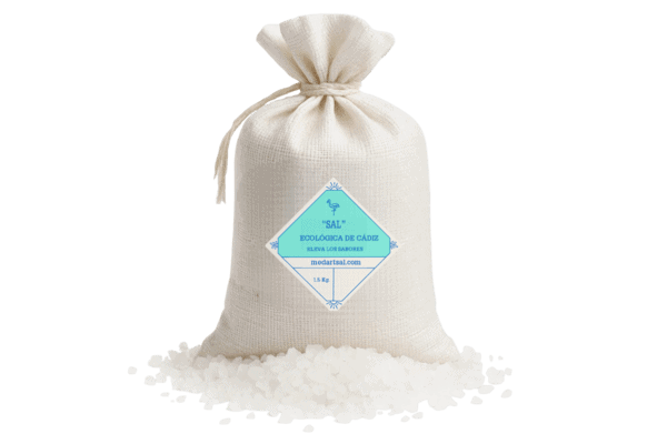 Saco de sal BLANCO SIN FONDO CON LOGO