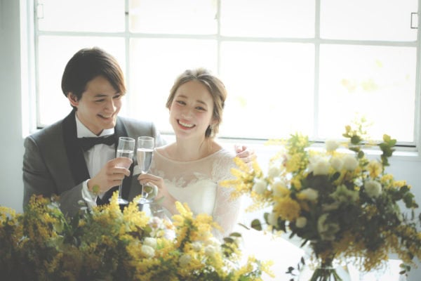 新郎新婦の結婚式の様子