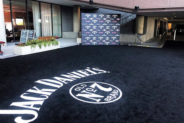 Branded Carpeting rental for events in Los Angeles, Orange County, and nationwide