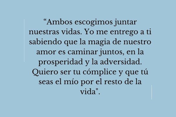 Frases de amor para los votos.