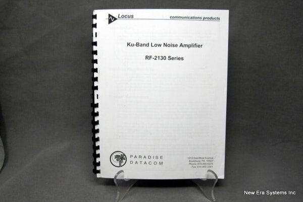 Paradise Datacom Locus RF-2130 LNA Product Manual
