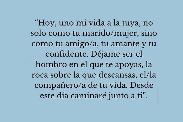 Frases de amor para los votos.