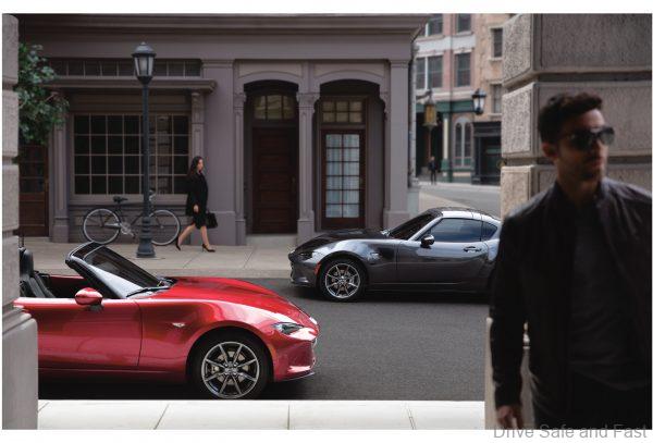 2021 Mazda MX-5 RF exterior grey and red
