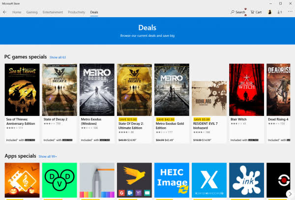 microsoft store windows 10