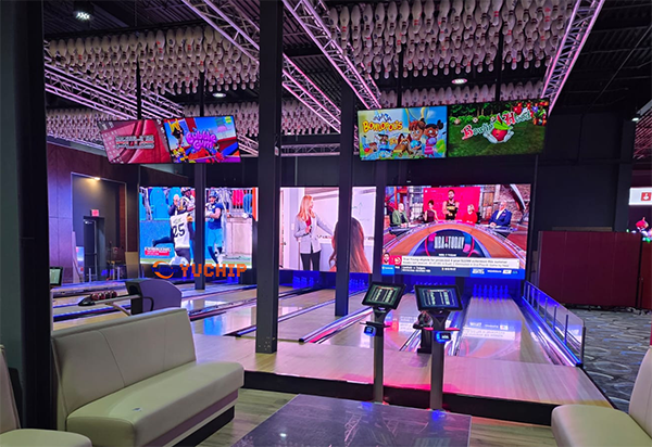 Final View of P2.5 InFiSlim Pro LED Display in Bowling Alley in Canada