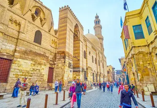 Mamluk monuments and stone façades in Historic Cairo