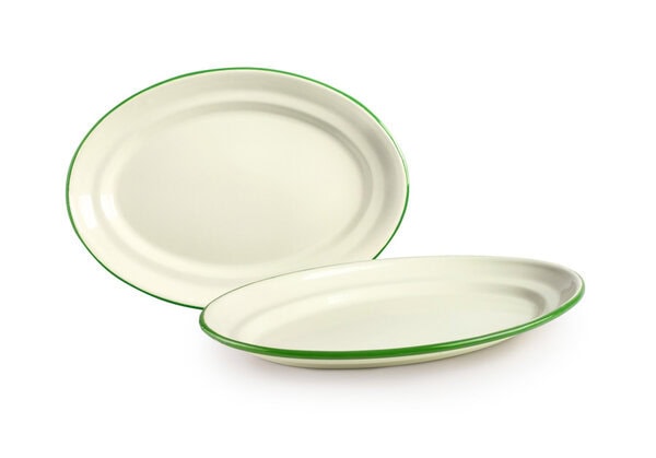 Bandeja ovalada "Vintage" filo verde - Imagen 2