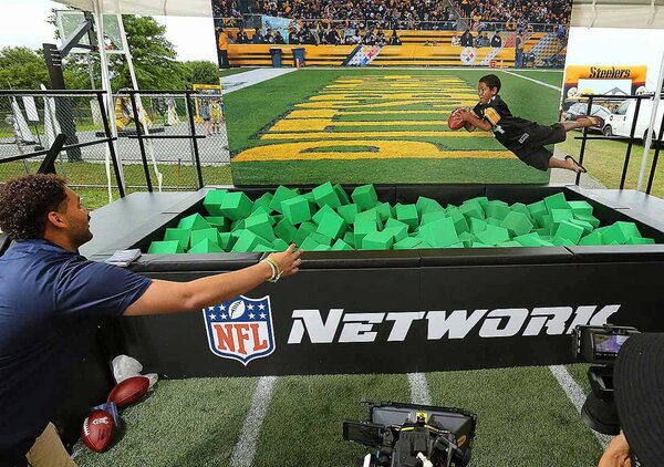 Football Dive  Photo Op rental for events in Los Angeles, Orange County, and nationwide